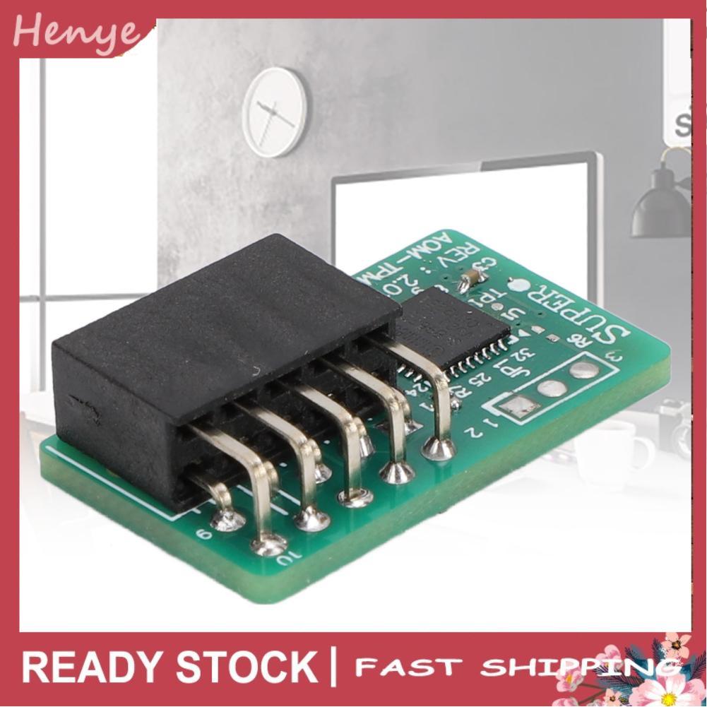 henye TPM 2.0 Module Trusted Platform Vertical 10Pin SPI for AOM 9672V ...