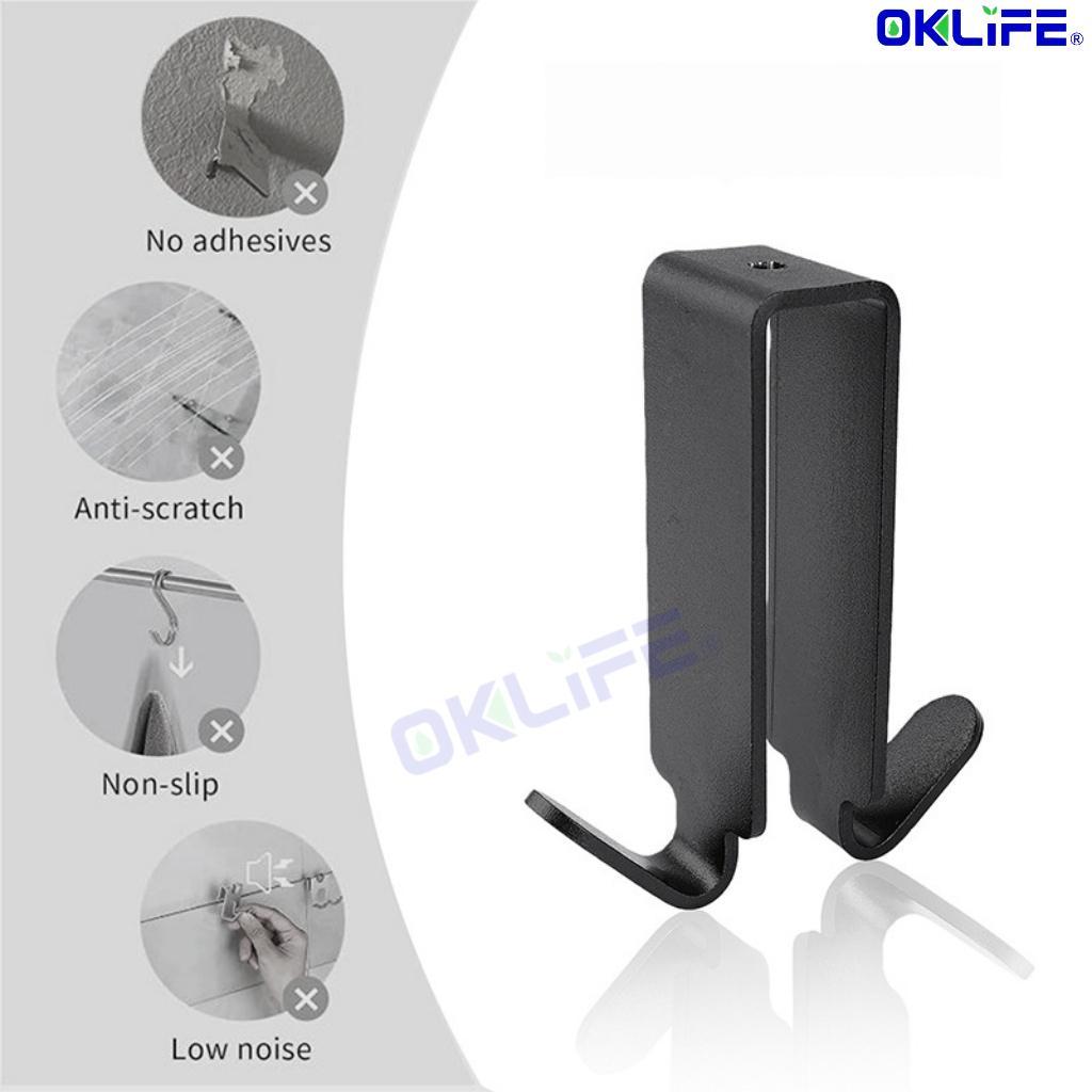 Black Silver Metal Glass Shelf Bracket X Shape Double Peg Adjustable Wall Mount Glass Clamp Support Holder alternate view