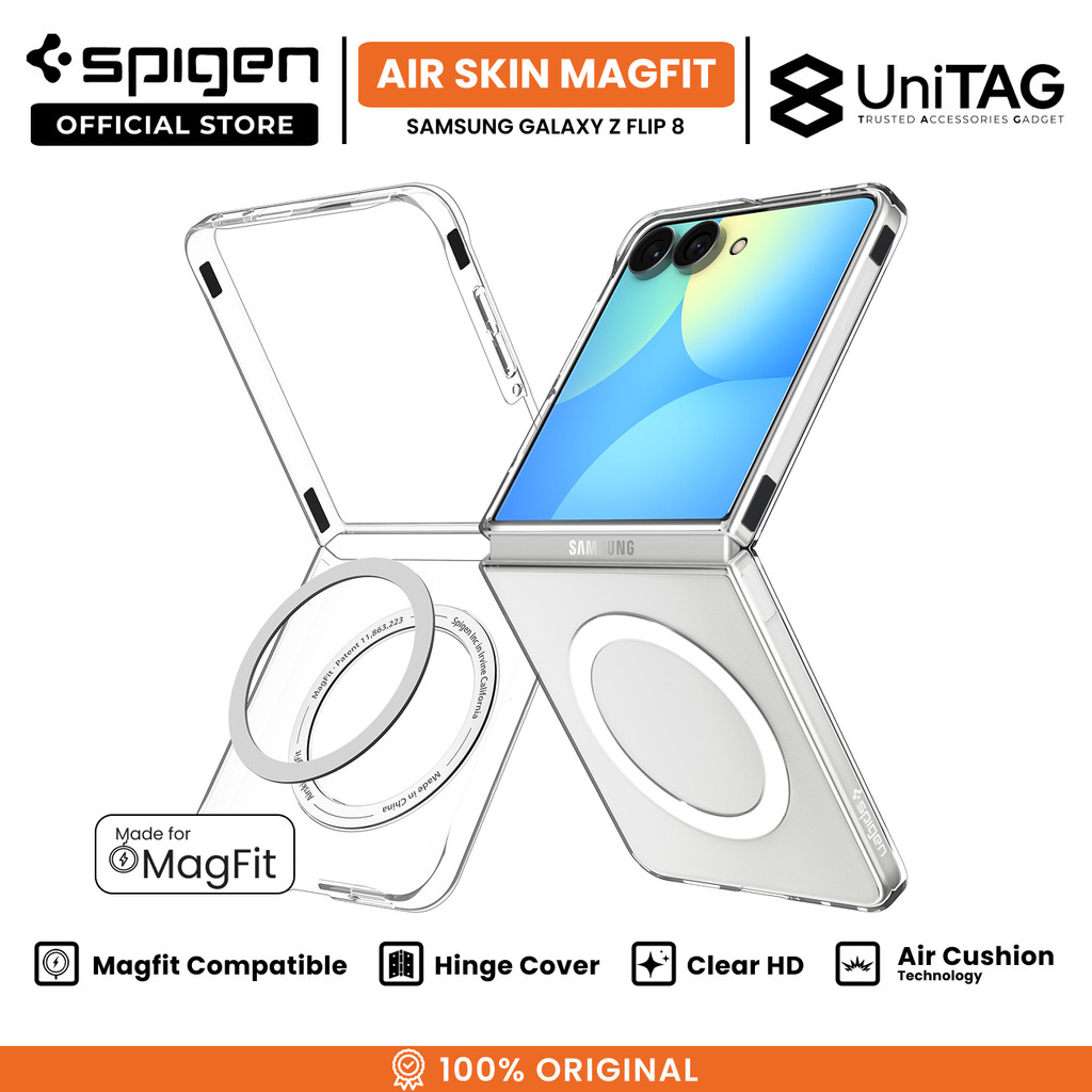 SPIGEN Case for Samsung Galaxy Z Flip 8 Ultra Air Skin Magfit Ultra Thin Magnetic Clear Casing