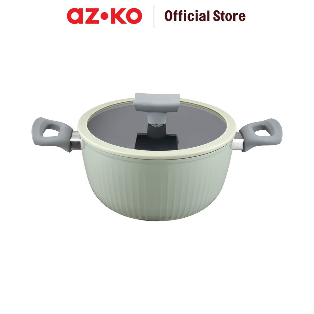 AZKO Culinart Linea Panci Casserole Dengan Tutup Non-Stick Coating Casserole Pot Cooking Stew Panci Masak Covered Cookware Braising Dish
