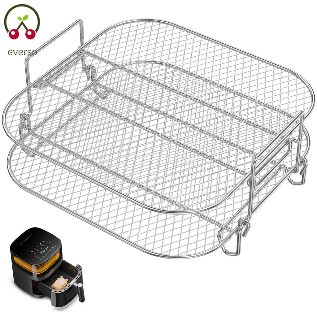 2Pcs Square Air Fryer Rack 8 inch Stainless Steel Dehydrator Rack ...