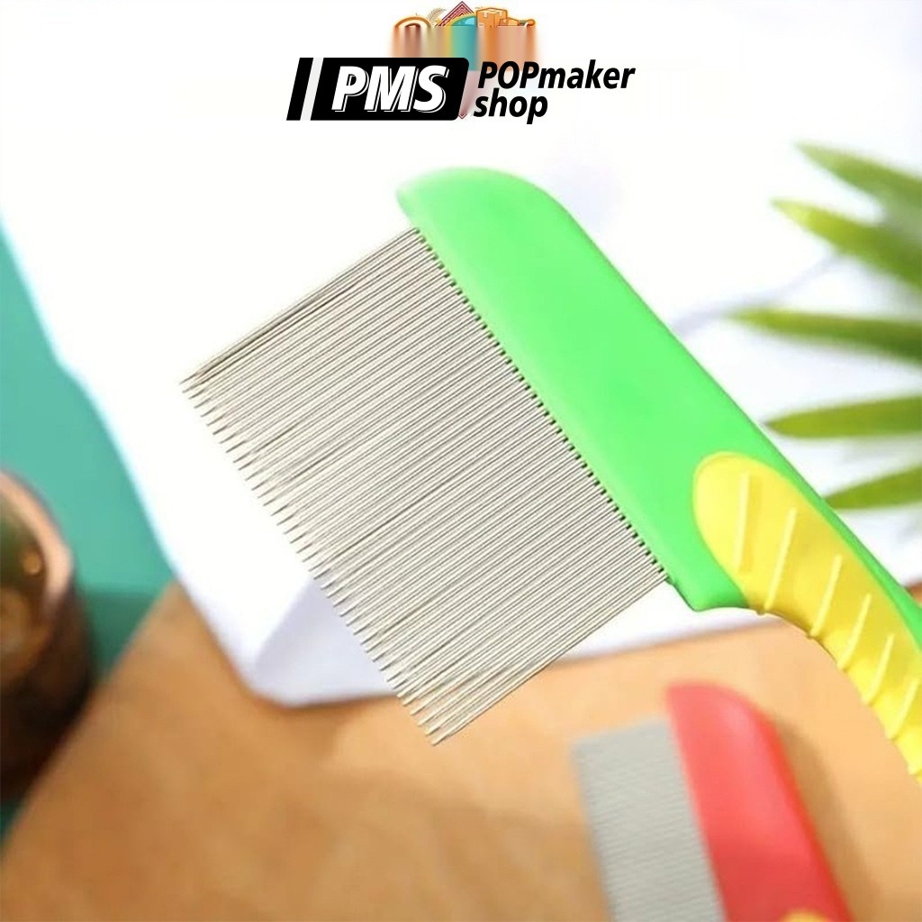 PoPmaker shop sisir kutu gagang panjang pembersih ketombe higienis praktis ringan mudah untuk perawatan rambut anak H767 COD - Gambar 2