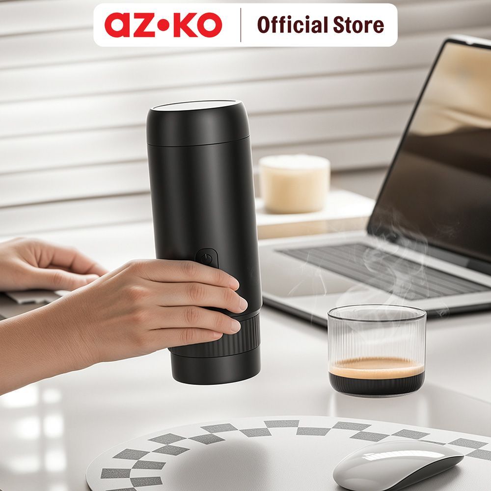 AZKO Kris Coffee Maker Espresso Portable Rechargeable 90 ml - Hitam Mesin Kopi Pembuat Kopi Coffee Machine Alat Seduh Elektrik - Gambar 2