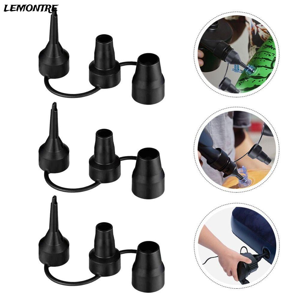 LEMONTRE Replacement Nozzles, Quick Deflate 3 Sizes Air Pump Nozzles ...