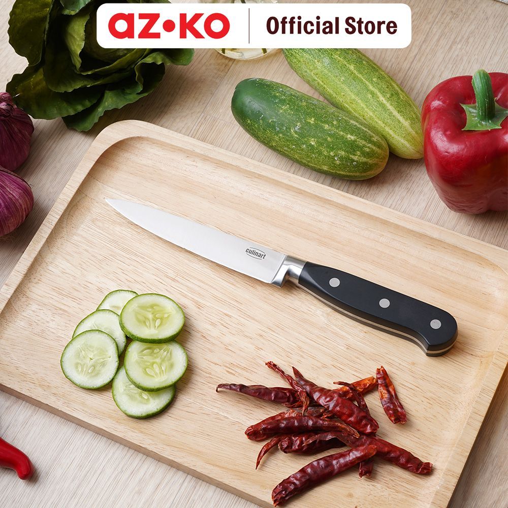 AZKO Culinart 5 inci Pisau Serbaguna - Hitam Multifunctional Cooking Knife Alat Pemotong Serbaguna Piso Tajam Kitchen Tools Peralatan Masak - Gambar 2