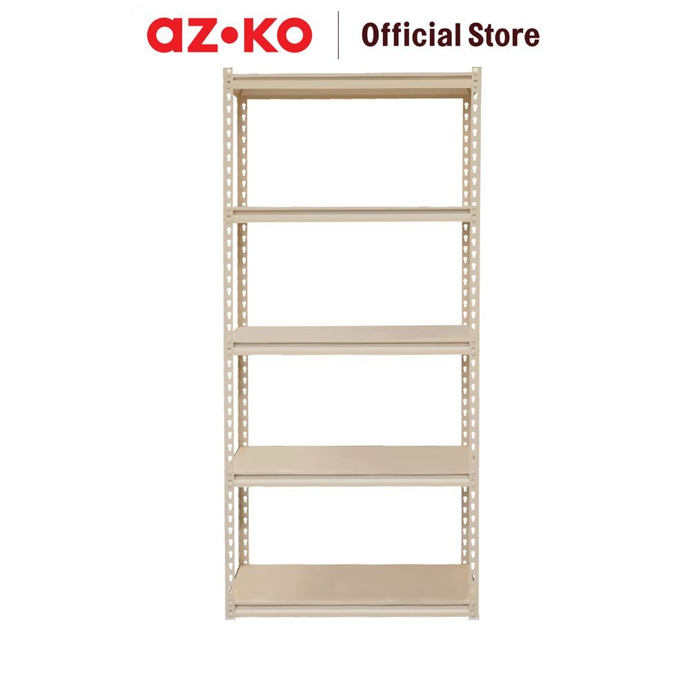 AZKO Tactix Norden Rak Besi 5 Tingkat 80x30.5x175 cm - Krem Tan Shelf Besi Rak Metal Shelving Baja Organizer Besi - Gambar 4