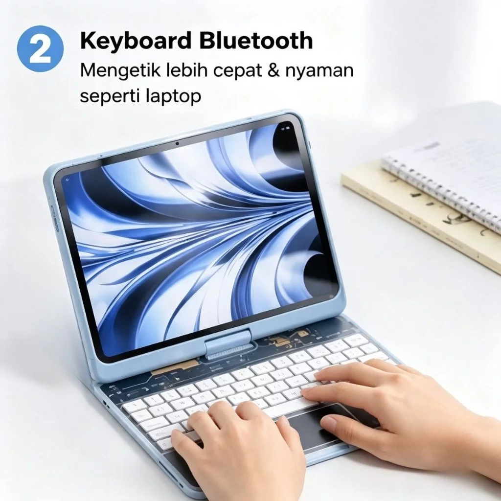 Magic Keyboard Case Bluetooth Transparan Magnetic iPad Gen 10th 10.9" AIR 4 5 6 10.9" PRO 11 Inch Anti Bentur Slim Shockproof - Gambar 4