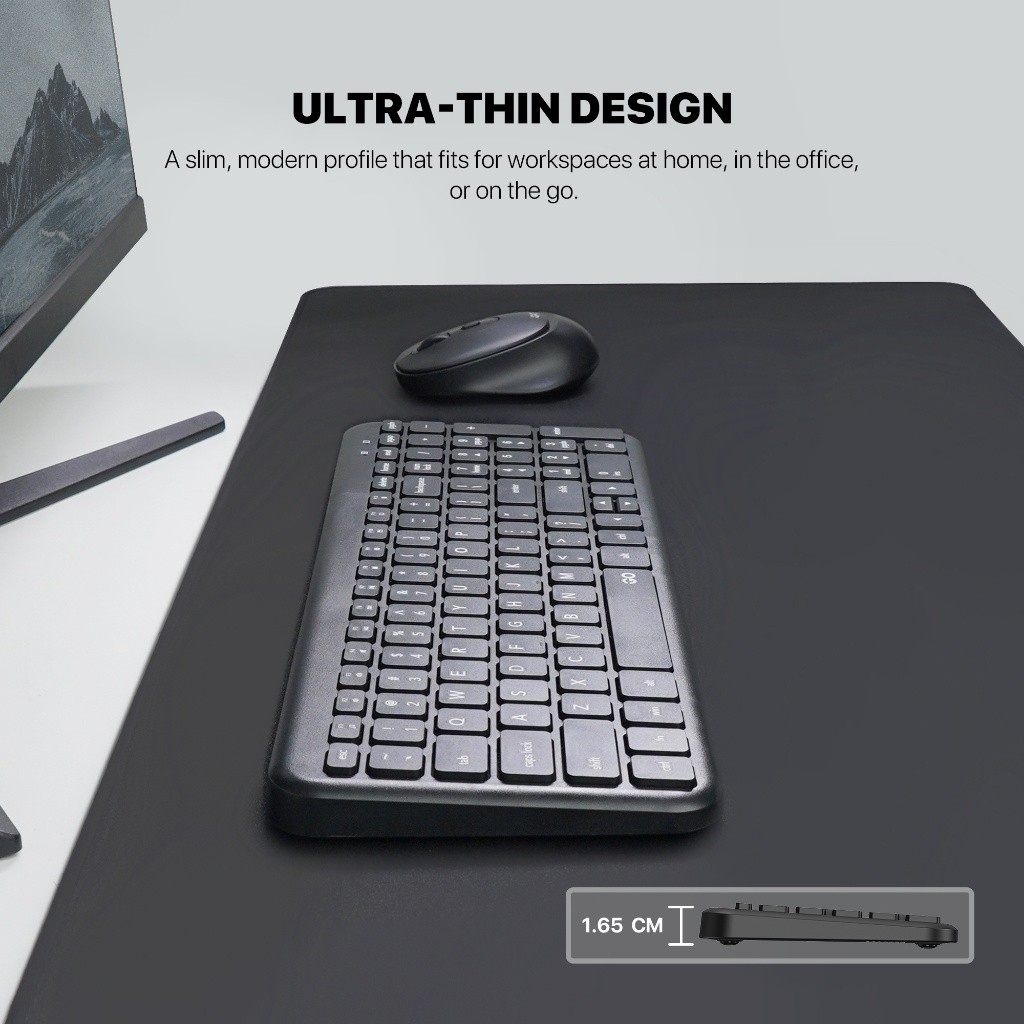 Fantech WK901 / WK-901 Wireless Keyboard Mouse Combo Set Silent Click 2.4GHz Dongle USB Receiver - Gambar 3