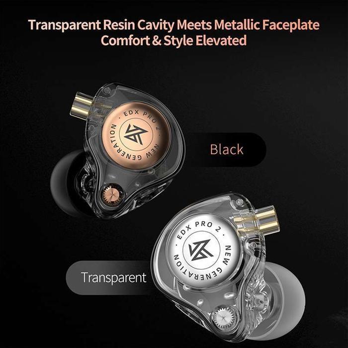 KZ EDX Pro 2 Single Dynamic Driver In Ear Monitor IEM Earphone - Gambar 4