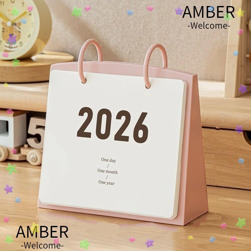 AMBER 2026 Calendar, Knickknacks Thick Paper Desktop Calendar, Gift ...