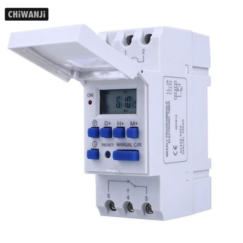 AHC15A DIN Rail Mounting Digital Timer Switch 220V 168hours | Shopee ...