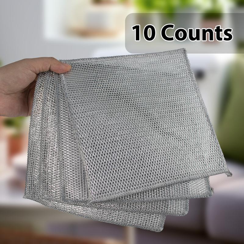 10 Counts Multipurpose Dishwashing Rags, Multifunctional Non-Scratch ...