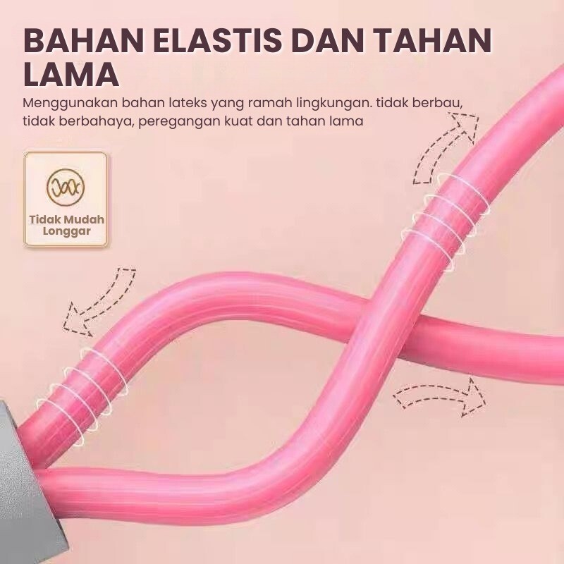 Tali Yoga Senam Gym Elastis Tali Stretching Fitness Rope Bantu Otot Tali Stretching - Gambar 2