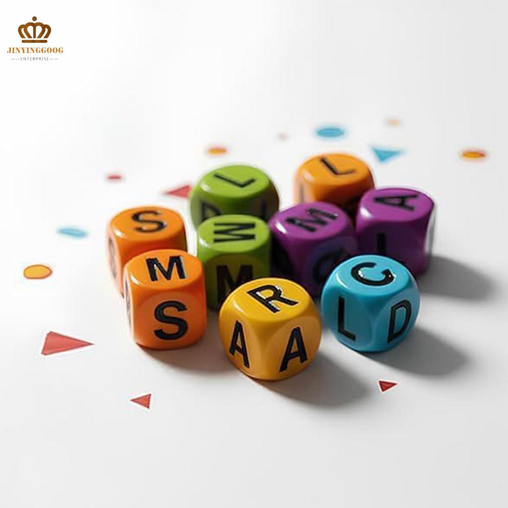 Dice Word Game Set Spelling Puzzle Family Board Game with Letter Cubes ...