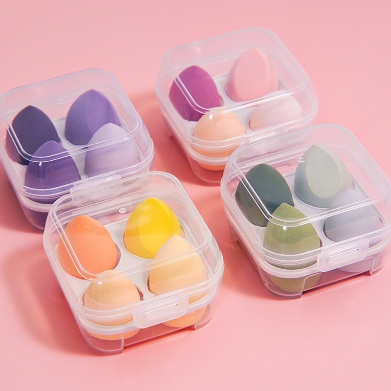 POPmaker shop Beauty Blender / Spons Makeup H450 - Sponge BB Cream Makeup 1 Pack Isi 4 Pcs, Nyaman Digunakan dan Mudah Dibersihkan, Cocok untuk Foundation dan Concealer COD - Gambar 2
