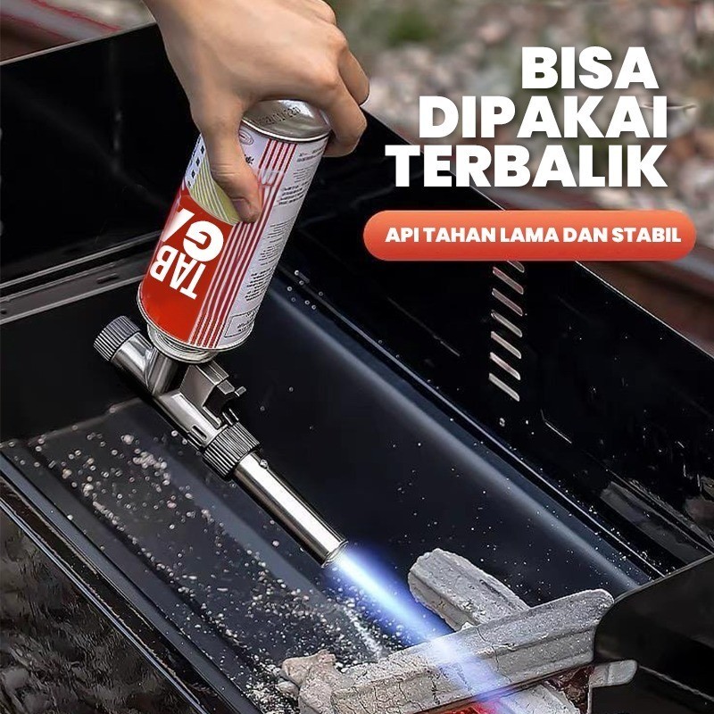 Kepala Gas Blowtorch Full Metal Serbaguna untuk BBQ Las Solder XTAR TABUNG GAS - Gambar 3