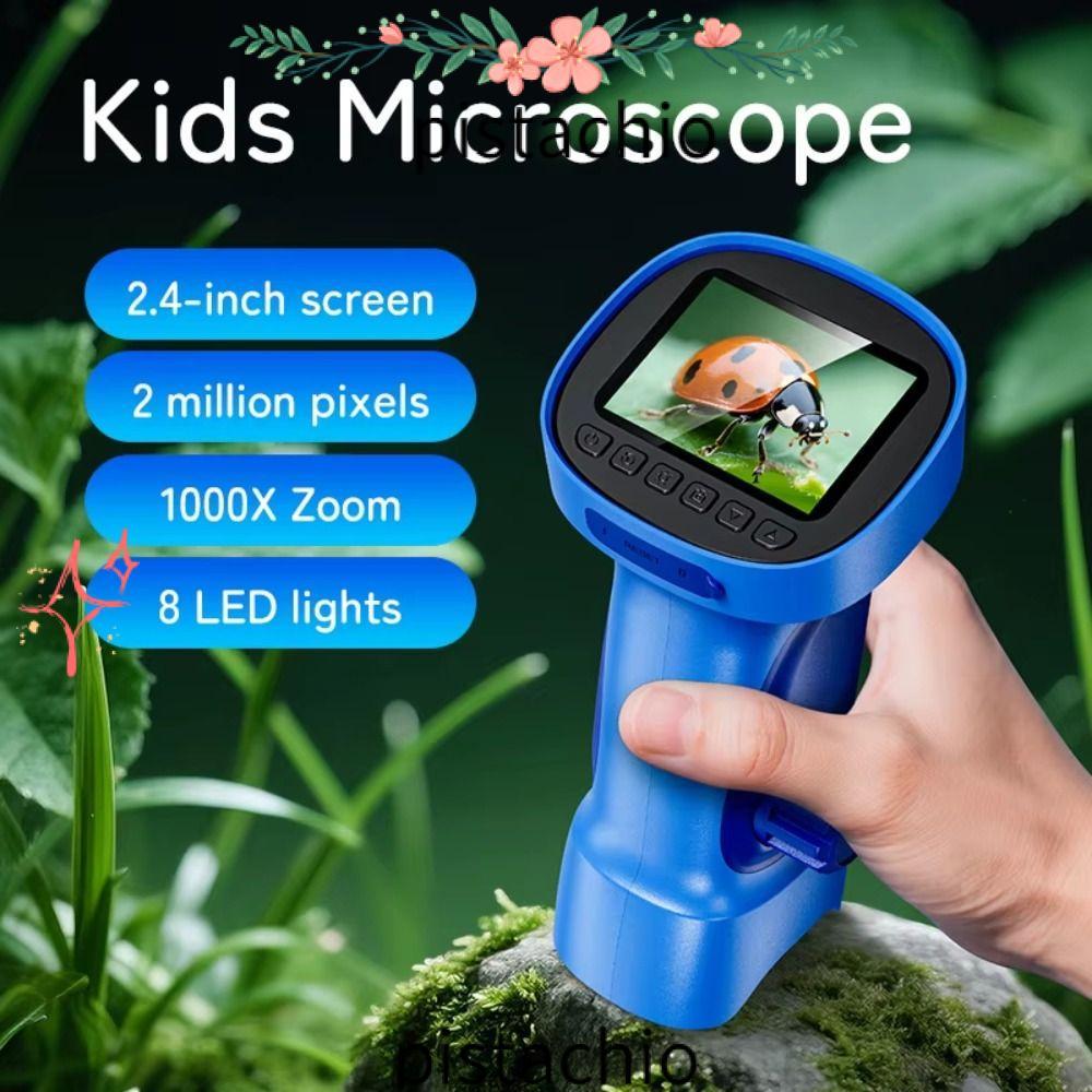 PISTACHIO Digital Magnifier, 1000x Zoom 8 LED Digital Microscope ...