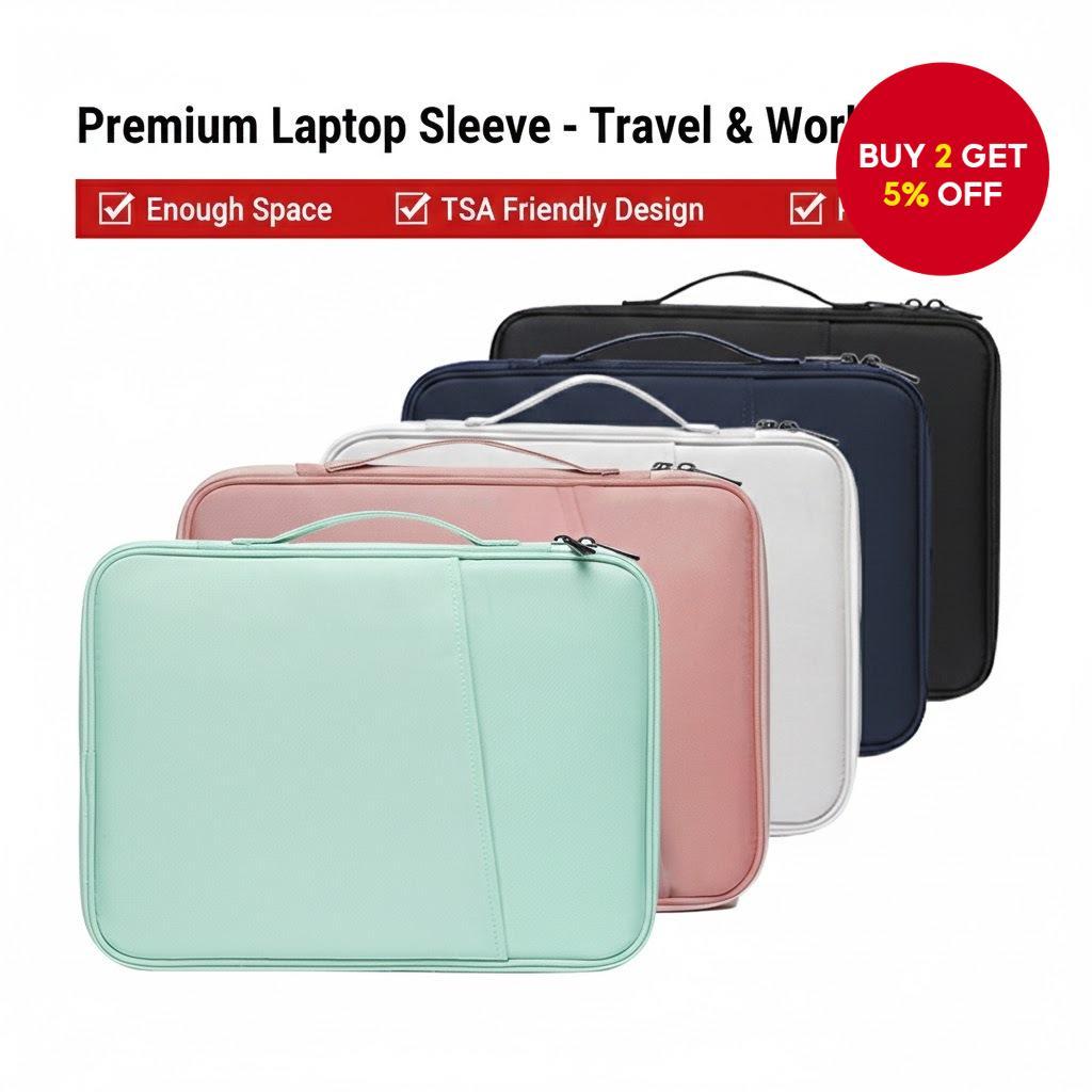 Waterproof Tablet Bag Multi Layer Padded Shockproof Carrying Case iPad ...