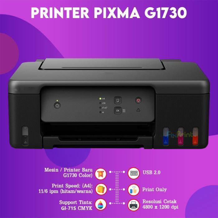 Printer Canon PIXMA G1010 G1730 G1737 Print Only E470 Scan Copy New With Original Ink Bergaransi Resmi / E470 All In One Wireless - Gambar 4
