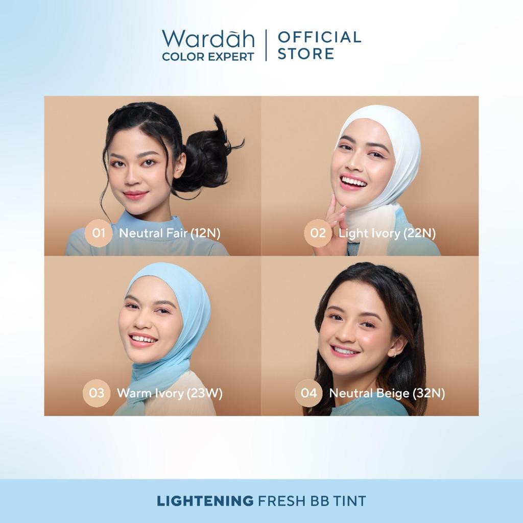 [TOP CREATOR'S PICK!] WARDAH BB Tint Lightening Fresh BB Tint 15ml - Base Makeup Super Ringan yang Diformulasikan dengan SPF 32 PA+++ dan Serum Niacinamide Untuk Hasil Makeup Flawless dan Cerah - Foundation - Tahan Air & Keringat - Tahan Lama- Makeup - Gambar 3