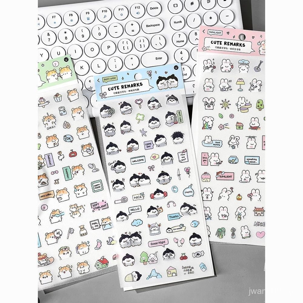 Double Transparent pet Sticker pvc Sticker Journal Irregular Shape ...