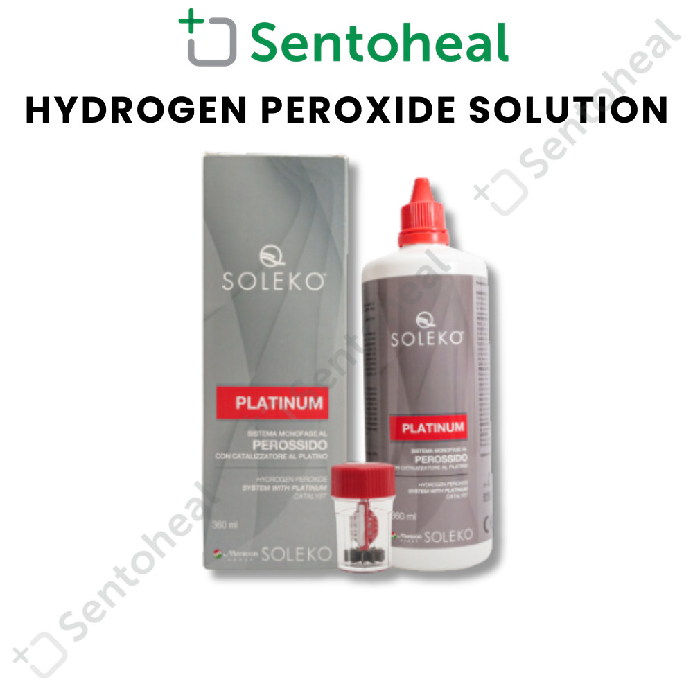 Menicon Soleko Platinum 360ml - Hydrogen Peroxide solution for contact ...