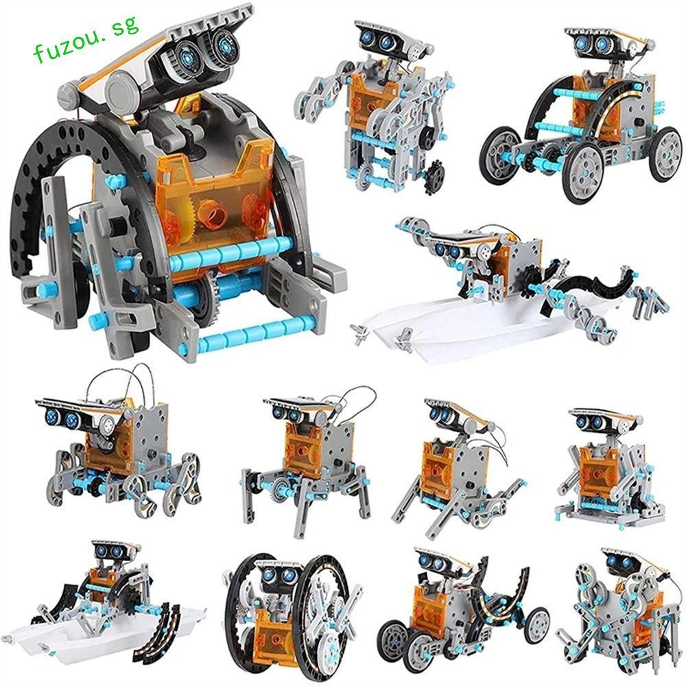 FUZOU Solar Robot Toy, 12 in 1 Solar Powered Science Experiment Toy ...