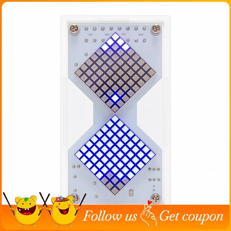 LED Dot Matrix Electronic Hourglass DIY Kit Gravities Sensor Timer ...
