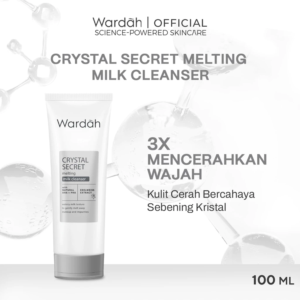 [CREATOR PICKS!] WARDAH Crystal Secret Series Lengkap - Milk Cleanser, Micellar Cleansing Gel, Foaming Cleanser, Exfoliating Toner, Pure Treatment Essence, Serum, Dark Spot Corrector, Day & Night Moisturizer, Refreshing Day Gel, Serum Mask - Skincare - Gambar 3