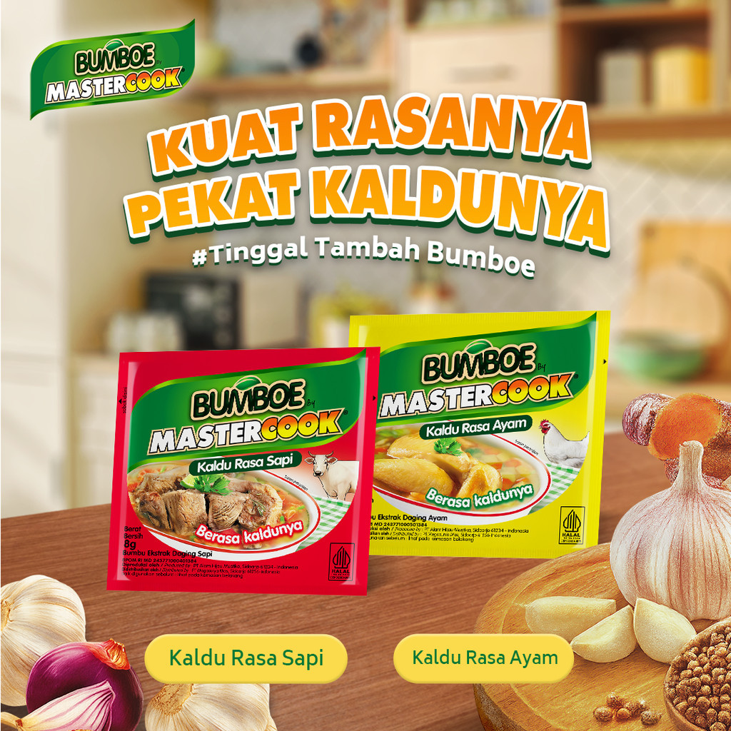 Kaldu Bubuk Bumboe Mastercook Renceng isi 12 scht x 8gr - Gambar 2