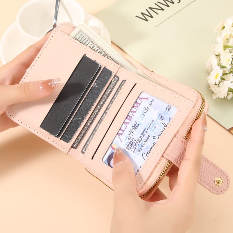 POPmaker shop Dompet Wanita AC23 - Dompet Koin Mini & Card Holder dengan Model Lepas Pasang Kekinian, Tas Dompet yang Minimalis & Praktis untuk Gaya Harian COD - Gambar 3
