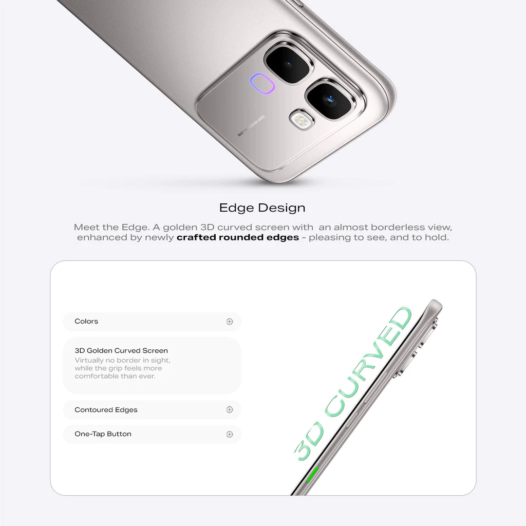 Infinix Note Edge 5G+ 8/256GB - Up to 16GB Extended RAM - Dimensity 7100 5G - 6.78” 3D Curved Amoled - 50MP - 6500 mAh - NFC - Gambar 4