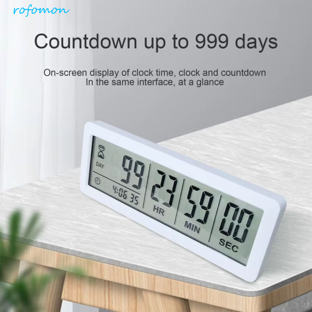 ROFOMON Digital Countdown Timer, 999 Days Reusable Count Down Clock ...