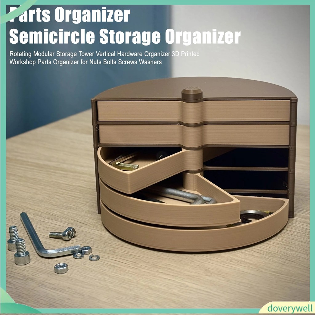 [doverywell] Rotating Storage Tower Semicircle Storage Organizer ...
