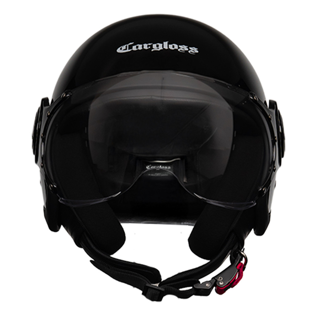 Cargloss M One Retro Helm Half Face - Deep Black - Gambar 4