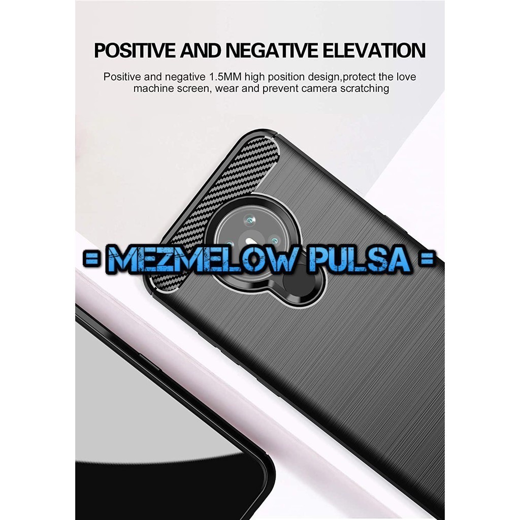 TPU Fiber Carbon Silicone Case Casing Caseng NOKIA 5.3 - Gambar 3