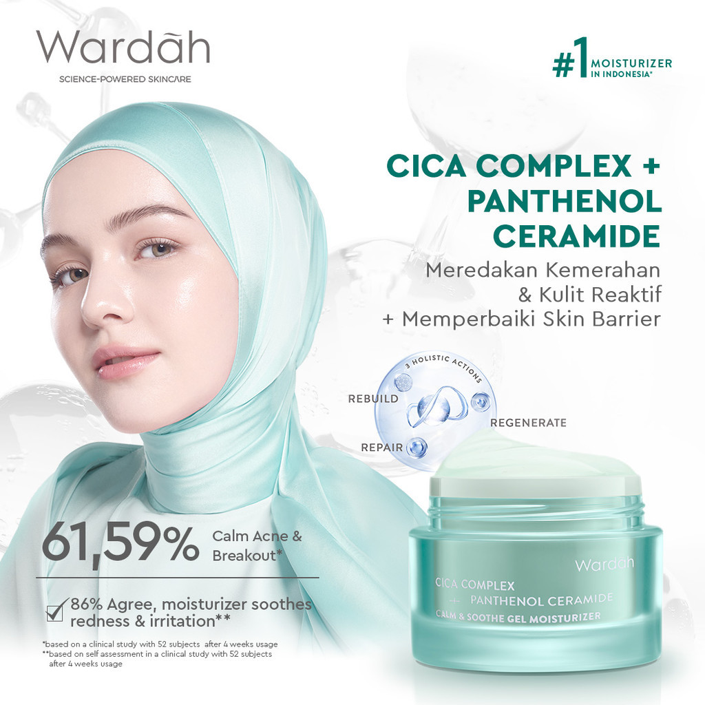 [Wardah Exclusive Member] WARDAH Gel Moisturizer Series 30 g - NEW! Collagen Moist, Tranexamic Alpha Arbutin, Symradiance, Cica Complex + Panthenol Ceramide, 14X Hyaluronic + Pentavitin, Vitamin C + Adenosine - Skincare - Gambar 4