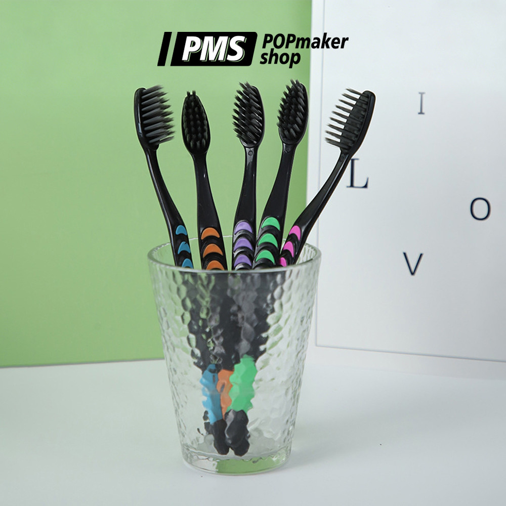 POPmaker Sikat Gigi Dewasa 10 Pcs Lembut Nyaman - Gambar 2