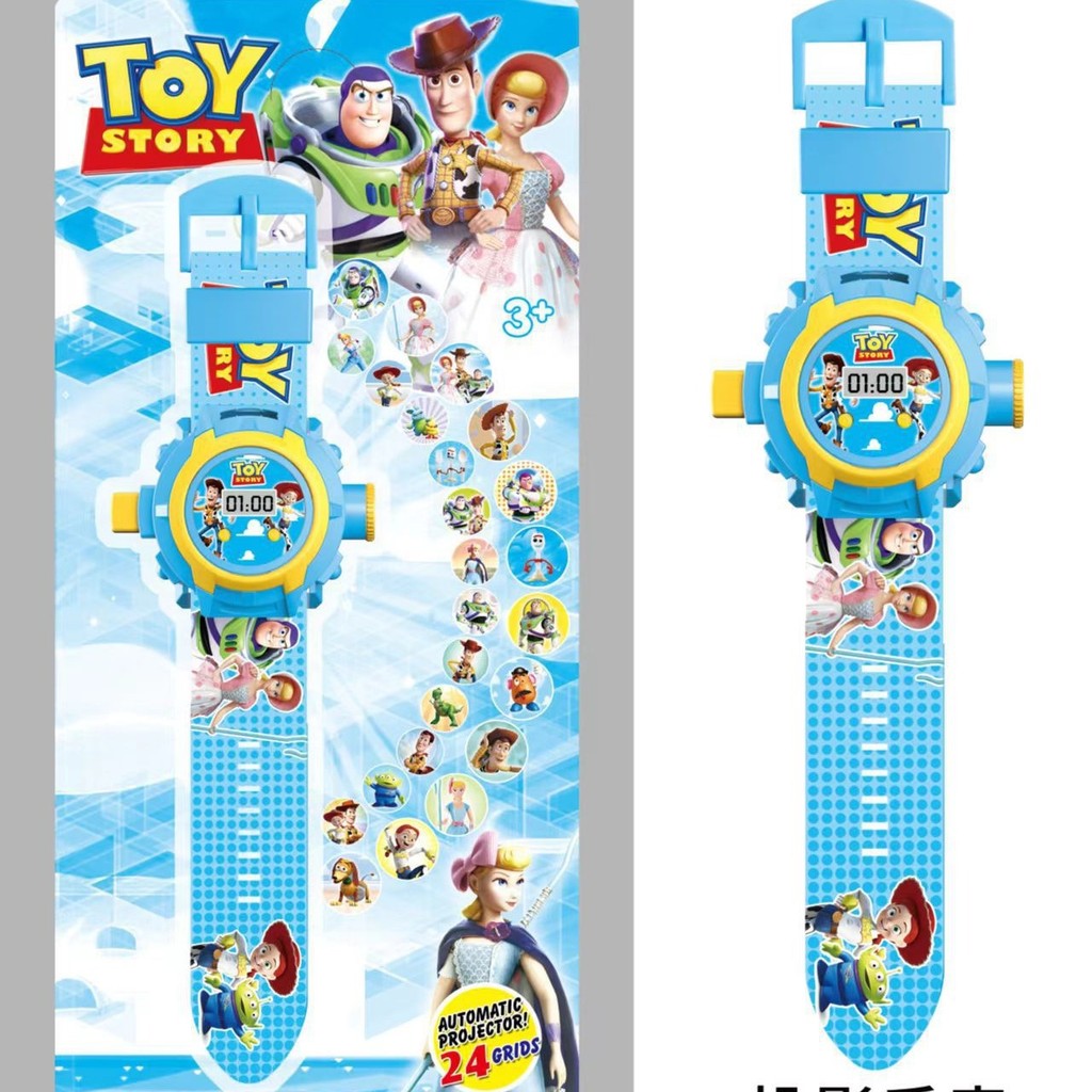 Children Cartoon Electronic Watch Buzz Lightyear Toy Story Projection ...