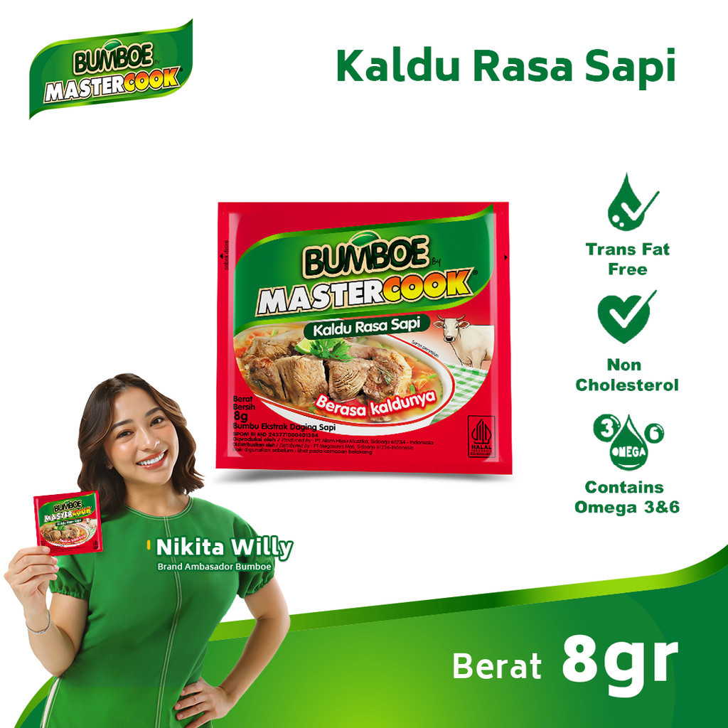 Kaldu Bubuk Bumboe Mastercook Renceng isi 12 scht x 8gr - Gambar 3