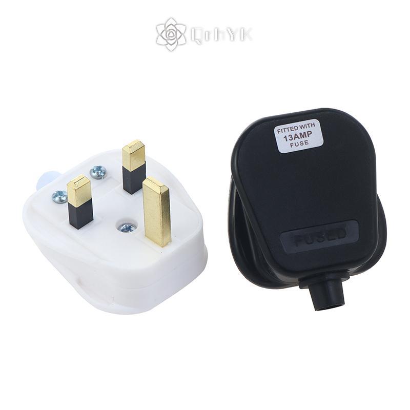 [QrhYK-t] England Removable Power Plug Type G White Bla 3 Pin UK Mains ...