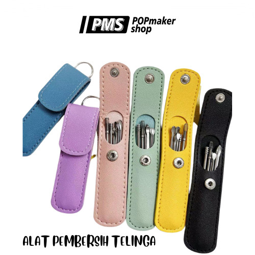 POPmaker Alat Pembersih Telinga Stainless 6 Pcs