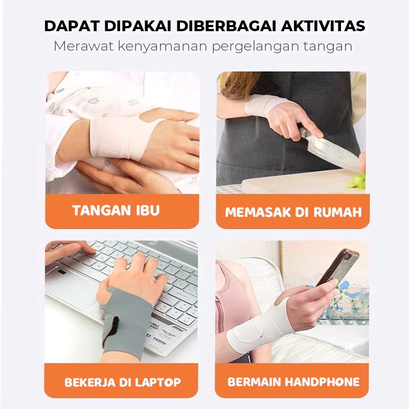 Hand Wristband Arm Wristband Perban Pelindung Lengan Tangan Cedera Bahan Kulit Bernafas - Gambar 2