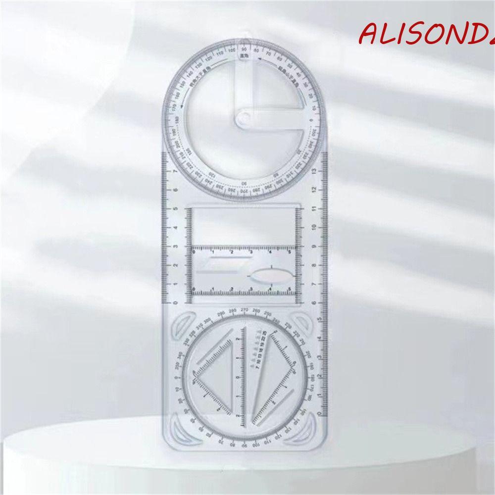 ALISONDZ Drawing Ruler, Activity Angle Ruler Straight Geometry Ruler ...