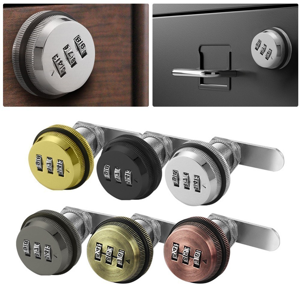 [POPM]3 Digital Codes Combination Lock Box Mail Post New Alloy Zinc ...