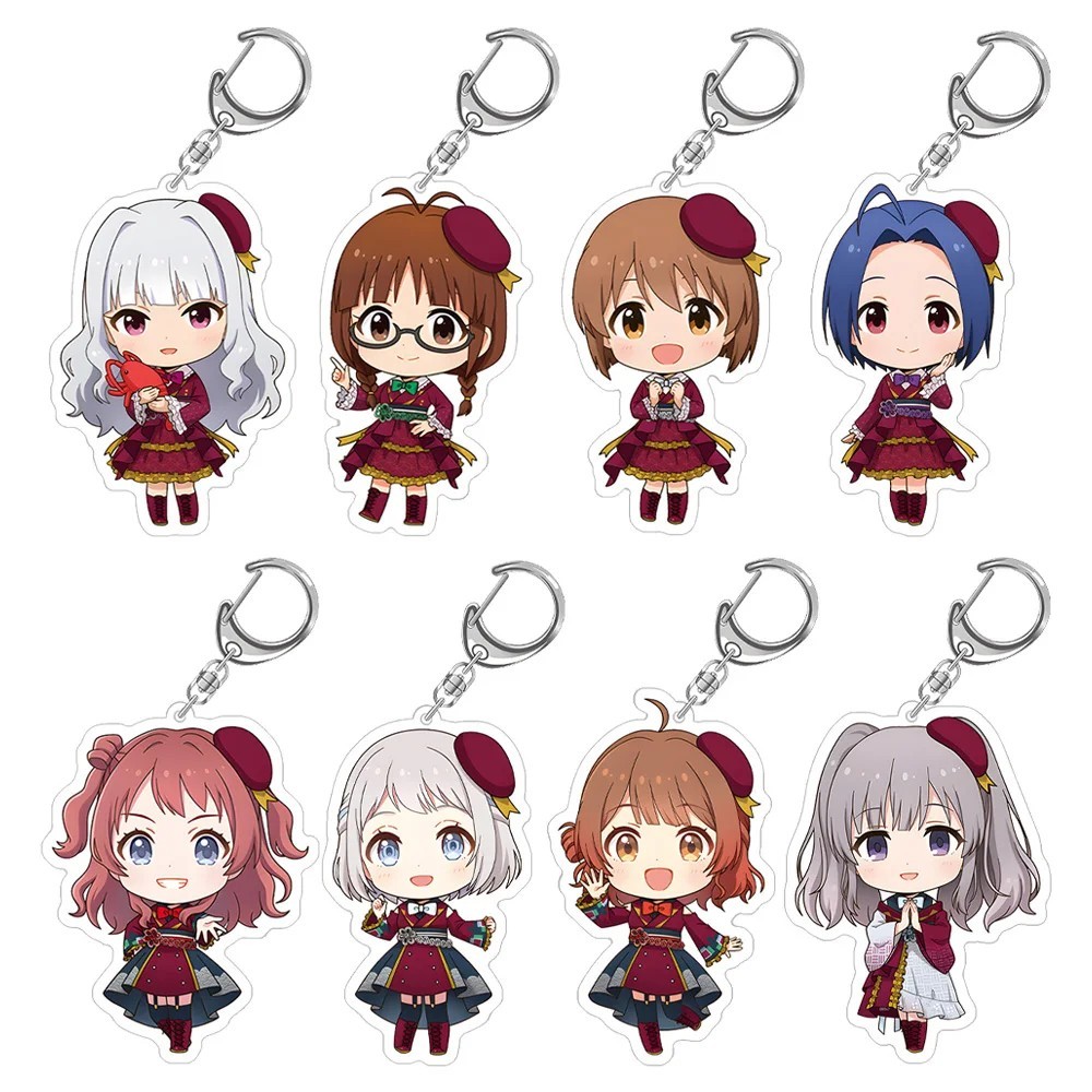 Gakuen Idolmaster anime mica acrylic chibi keychain Saki Hanami Temari ...