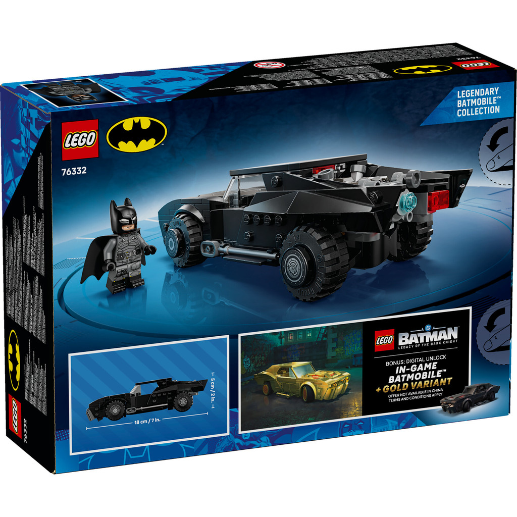 LEGO Super Heroes DC 76332 The Batman Batmobile (330 Pieces), Mainan Anak Laki-Laki, Mainan Mobil, Block - Gambar 4