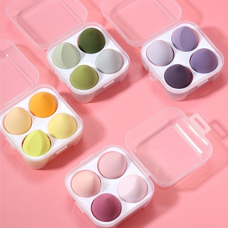 POPmaker shop Beauty Blender / Spons Makeup H450 - Sponge BB Cream Makeup 1 Pack Isi 4 Pcs, Nyaman Digunakan dan Mudah Dibersihkan, Cocok untuk Foundation dan Concealer COD - Gambar 4