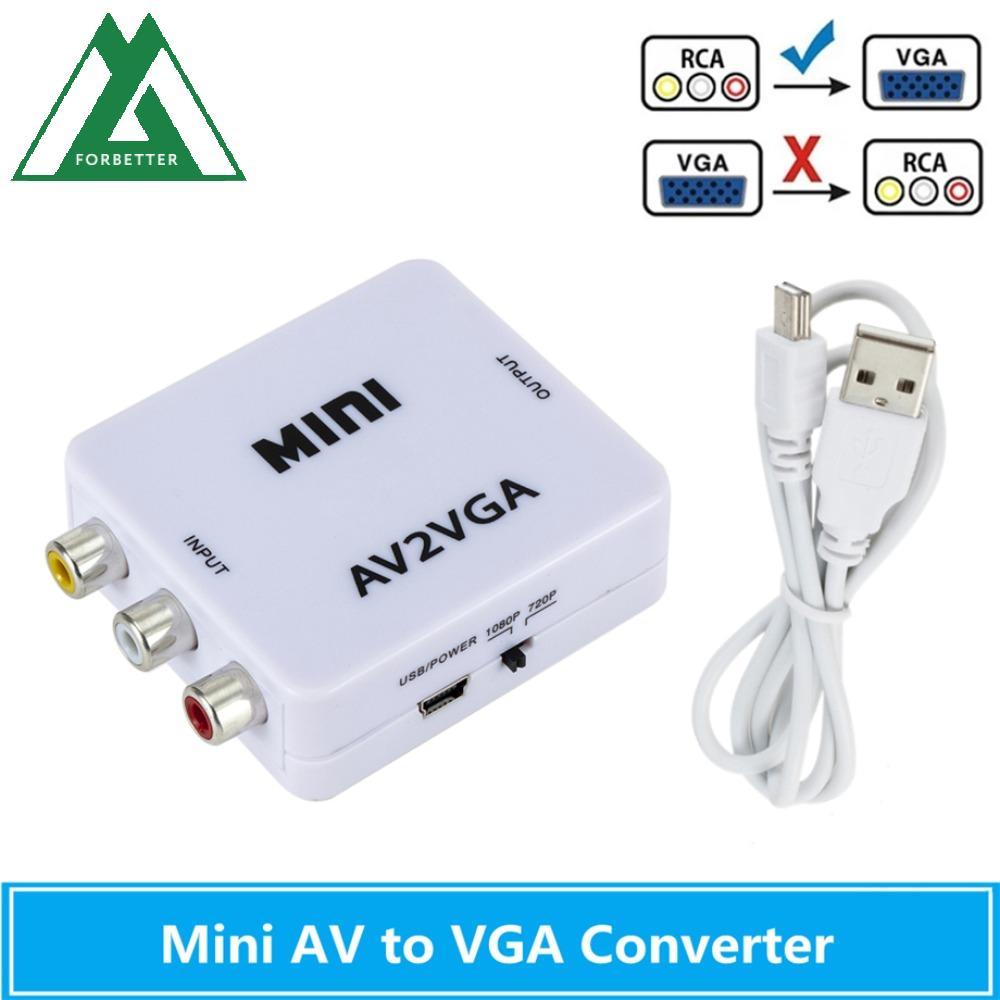 FORBETTER AV2VGA Converter, AV2VGA AV To VGA AV To VGA Adapter, Simple ...