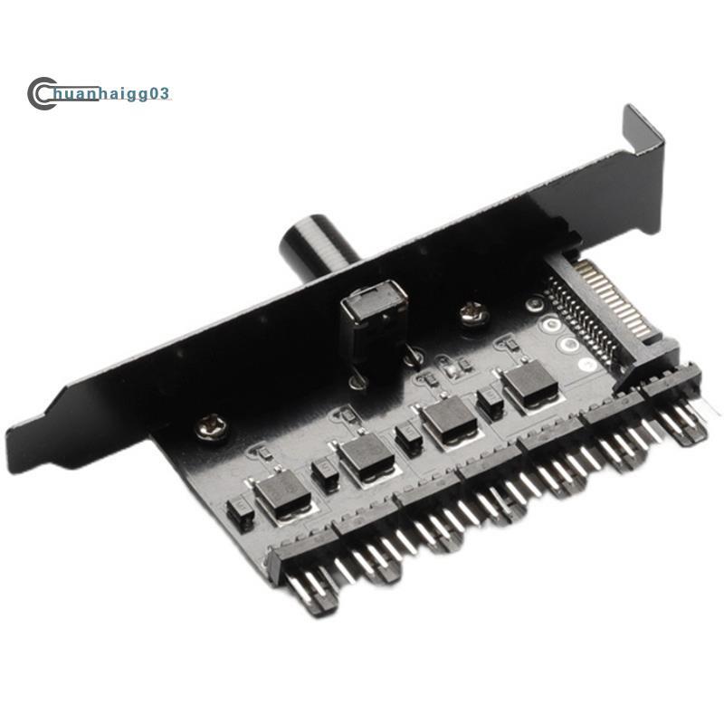 PC Case Fan Hub Controller Cable Splitter Power Supply Cooling Radiator ...